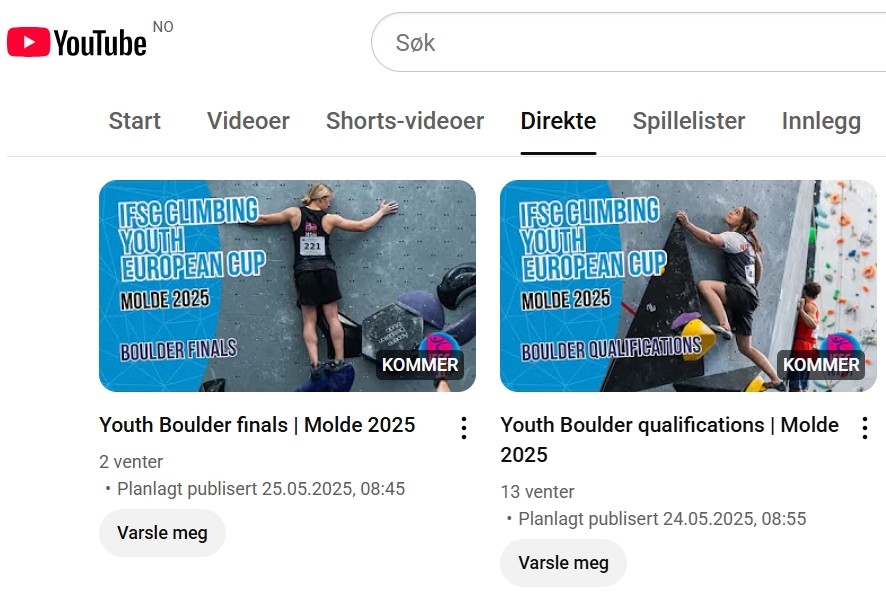 Vil du se ECY fra Molde direkte!?