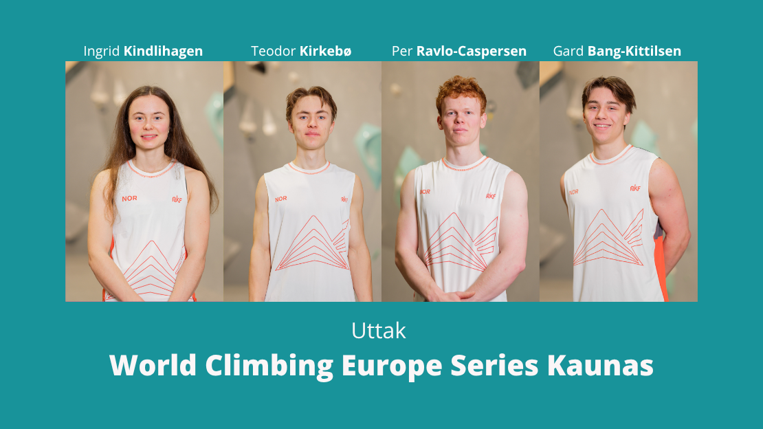 Dette er laget som representerer Norge i World Climbing Europe Series i Kaunas